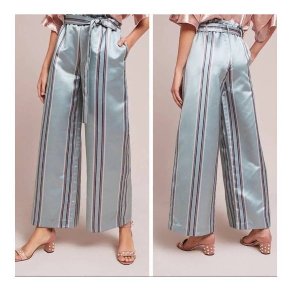 NWT‎ Hemant & Nandita Striped Wide Leg Pants Mint Size XS - Picture 2 of 13